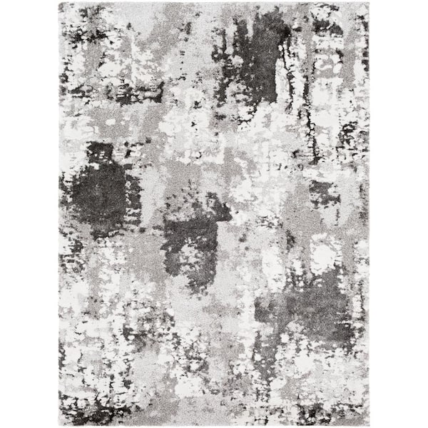 Livabliss Ariana Black 5 ft. 3 in. x 7 ft. 3 in. Abstract Modern Area Rug