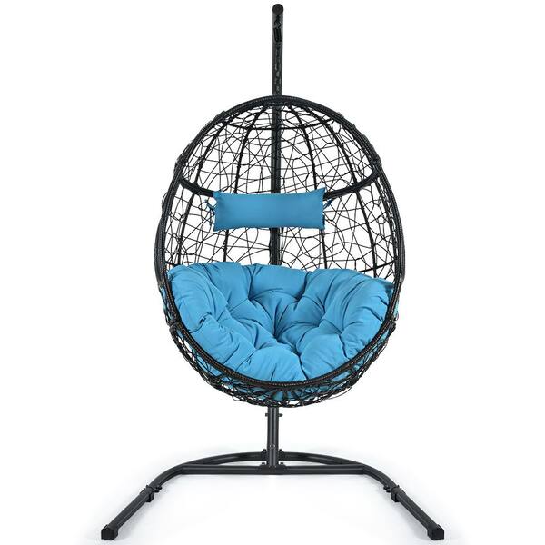 ANGELES HOME 3.37 ft. Free Standing Hammock Chair Hammock with Stand in Blue CK70OP424TU+ The