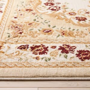 Dulcet Versaille Ivory 3 ft. x 5 ft. Traditional Medallion Area Rug