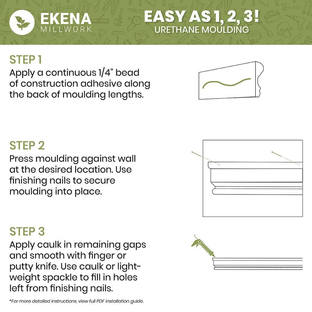 Primed White Polyurethane Panel Moulding for Walls