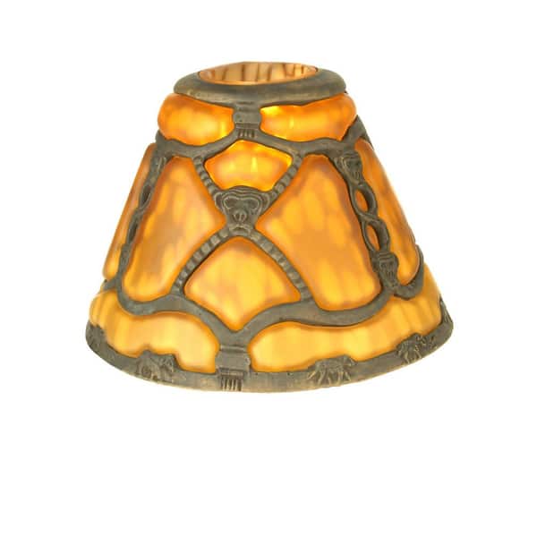 Castle 4.25 in Amber Colorful Glass Empire Universal Shade with no fitter