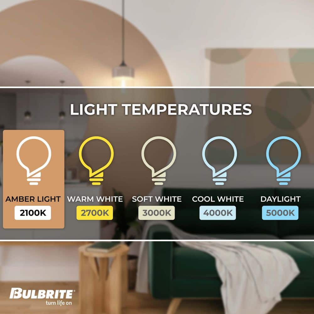 Amber Dimmable Incandescent Decorative Light Bulb 4-Pack