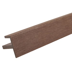 All Weather System 1.87 in. x 1.87 in. x 8 ft. Composite Siding End Trim in Brazilian Ipe Board