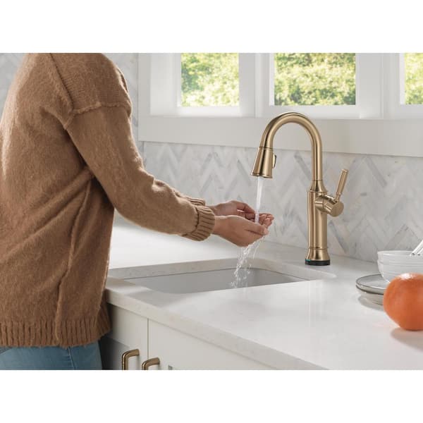 Renaldi Gold Touch2O with Touchless Technology Single Handle Bar Faucet in Lumicoat Champagne Bronze