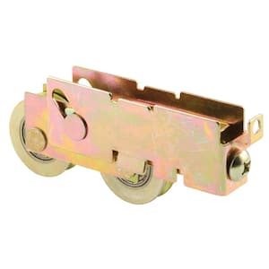 1-1/4 in., Steel, Sliding Door Tandem Roller Assembly with F-Tab