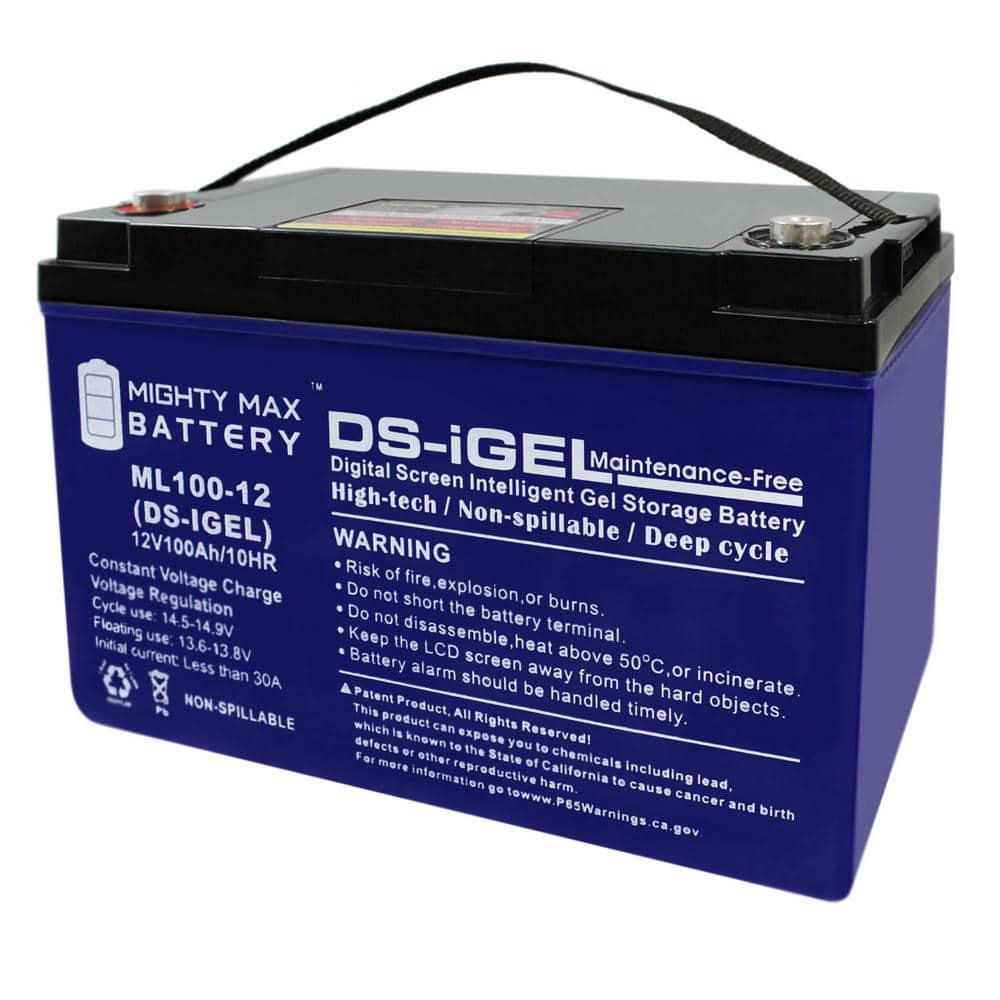 MIGHTY MAX BATTERY 12V 100AH GEL Battery Replaces Goal Zero Yeti 1250 Solar Generator -  MAX3847986