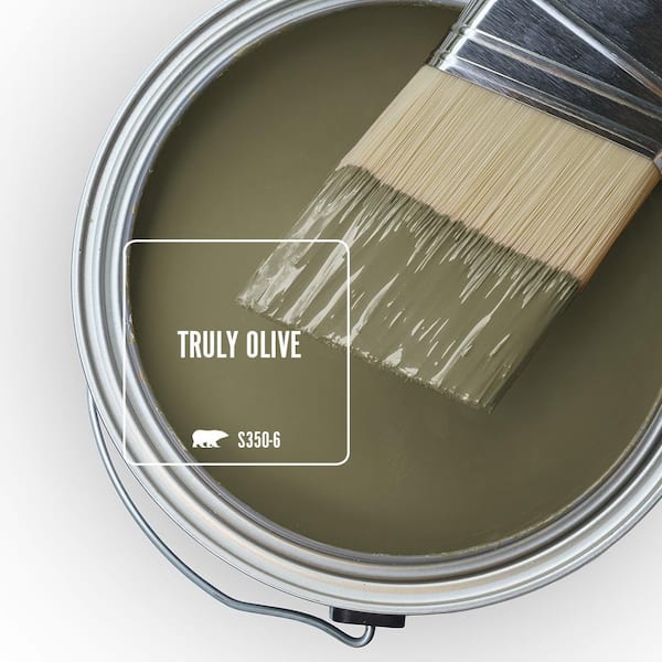 BEHR PREMIUM PLUS 1 gal. #PPU8-20 Dusty Olive Flat Low Odor Interior Paint  & Primer 140001 - The Home Depot