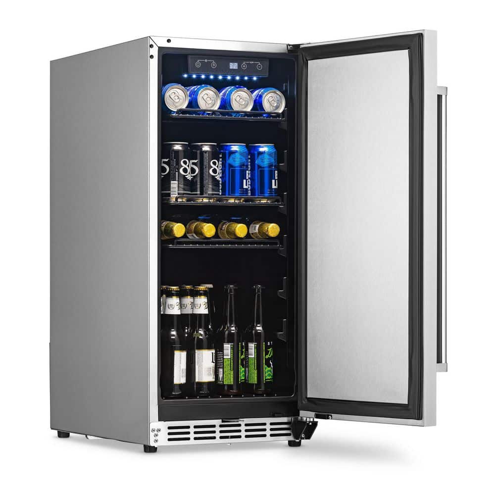 NewAir 15" Stainless Steel Smart Built-in Beverage Refrigerator
