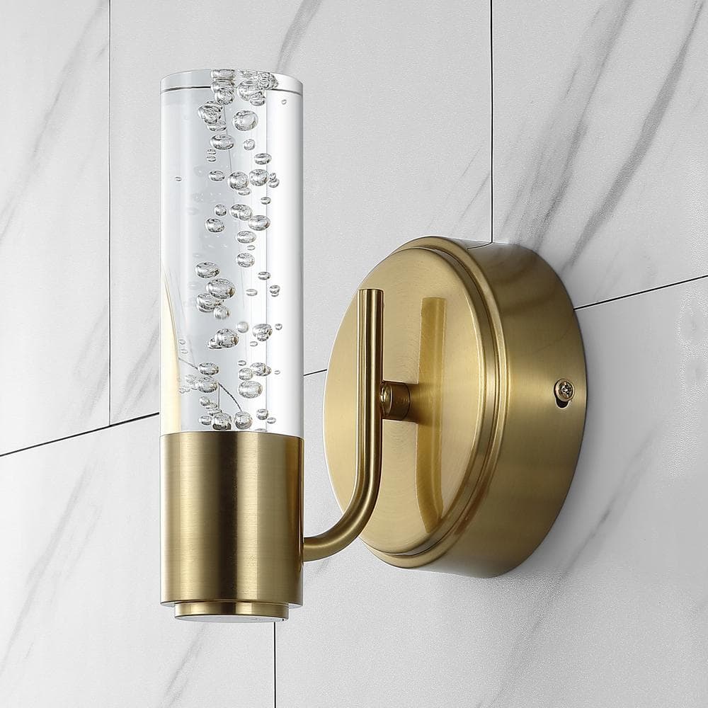 Bolha Classic Minimalist Brass-Gold LED Vanity Wall Light