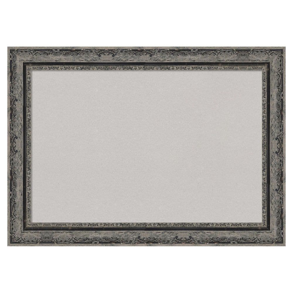 Filigree Matte Black 28 in. x 20 in. Poly Framed Grey Cork Memo Board price history on PriceWatchPro