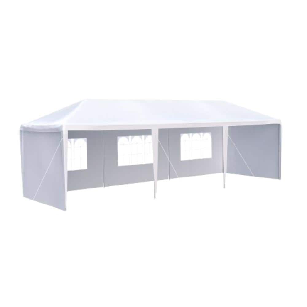 10x30 ft White Wedding Party Canopy Tent with 5 Removable Sidewalls, Outdoor Gazebo with Stakes & Ropes for Events price history on PriceWatchPro