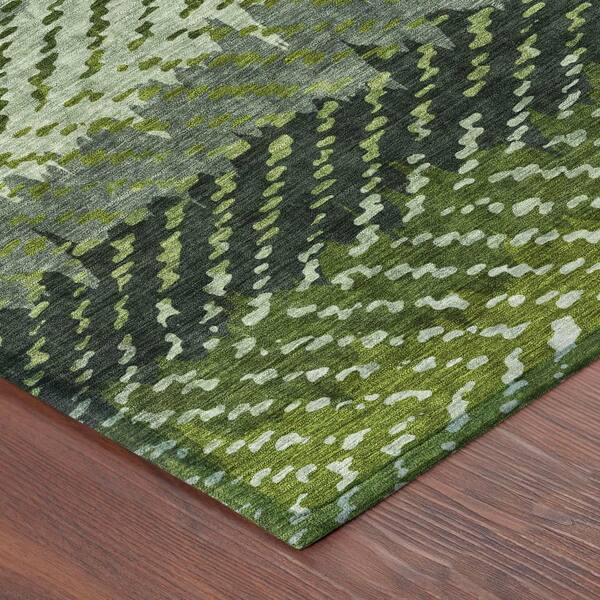 Chantille Machine Washable Indoor/Outdoor Abstract ACN2740 Cactus 8 ft. x 10 ft. Area Rug