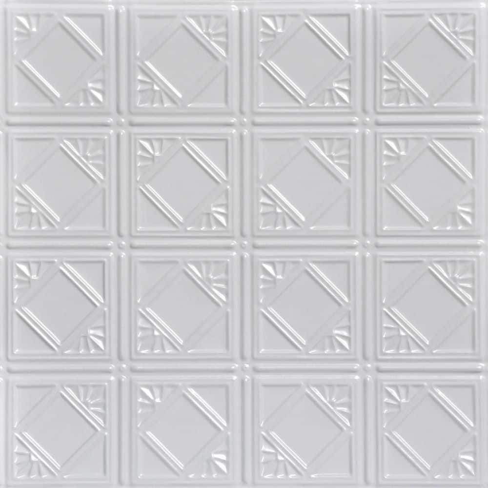 Carnivale White 2 ft. x 2 ft. Decorative Nail Up Tin Ceiling Tile (24 sq. ft./case) price history on PriceWatchPro