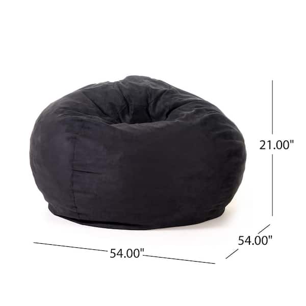 Standard Bean Bag Chair & Lounger, Commercial Warranty: No, Fill Material  (Stretch Limo Black Polyester Fabric): Polystyrene beans 