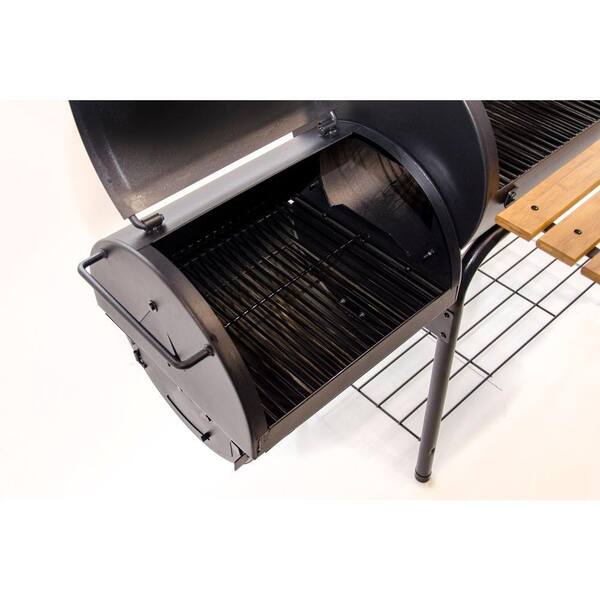 Char-Broil - Silver Smoker Off-Set Charcoal Smoker and Grill