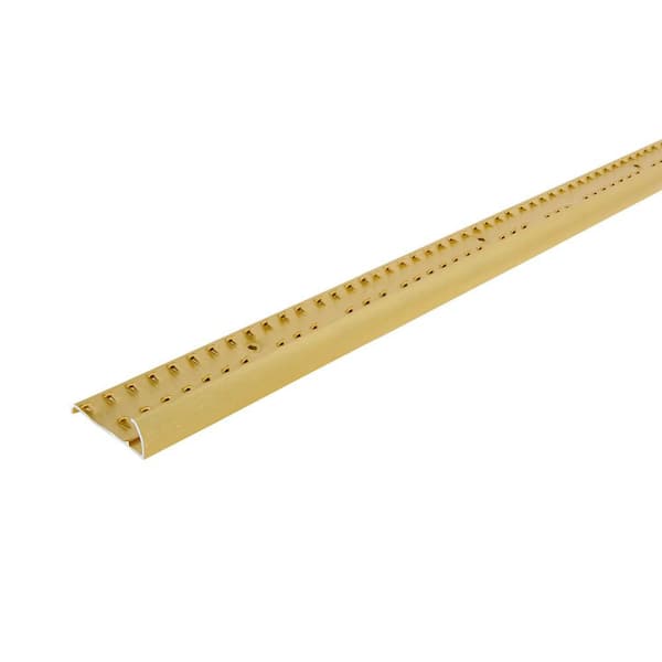 1-3/8"X 144" SATIN BRASS ALUMINUM CARPET GRIPPER W/TEETH HAMMERED