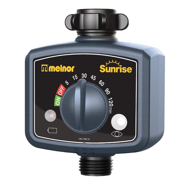 Melnor 65073-AMZ Sunrise Once-A-Day Automatic Water Timer with 2 Filter Washers 
