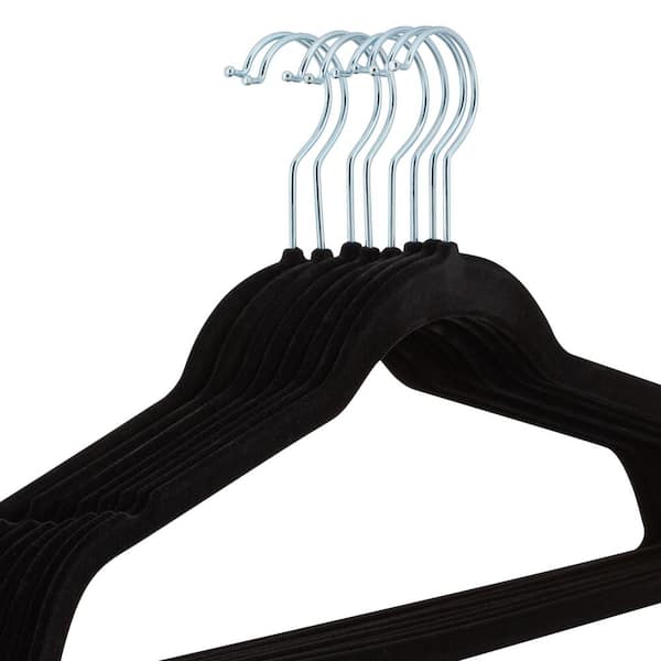 Laura Ashley 25 Pack Slim Velvet Hangers in Black