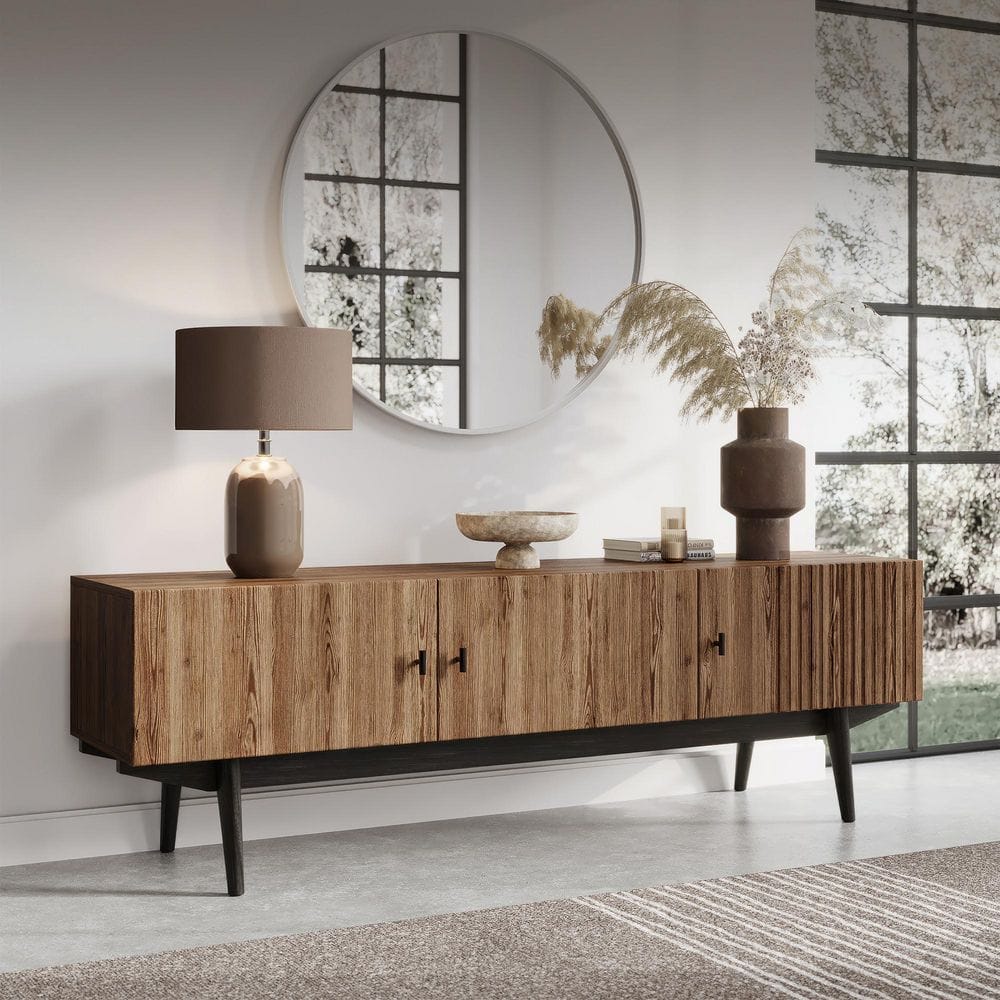 LIVING SKOG Chelsea 59 in. Brown TV Stand Fits for TV's up to 65