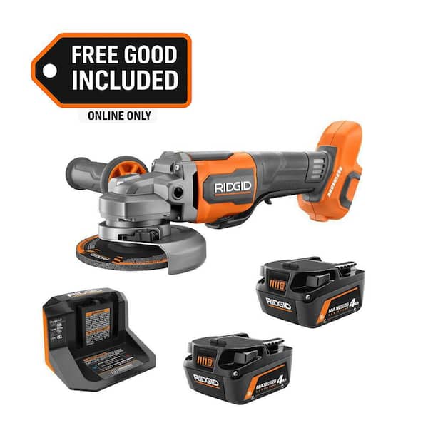 18V MAX Output Starter Kit with (2) 4.0 Ah MAX Output Batteries and Charger with FREE 18V Brushless Angle Grinder
