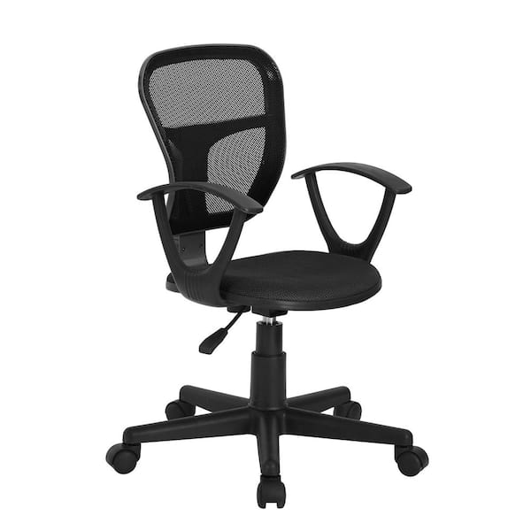 Homy Casa Flying Black Mesh Mid Back Armrest Office Chair