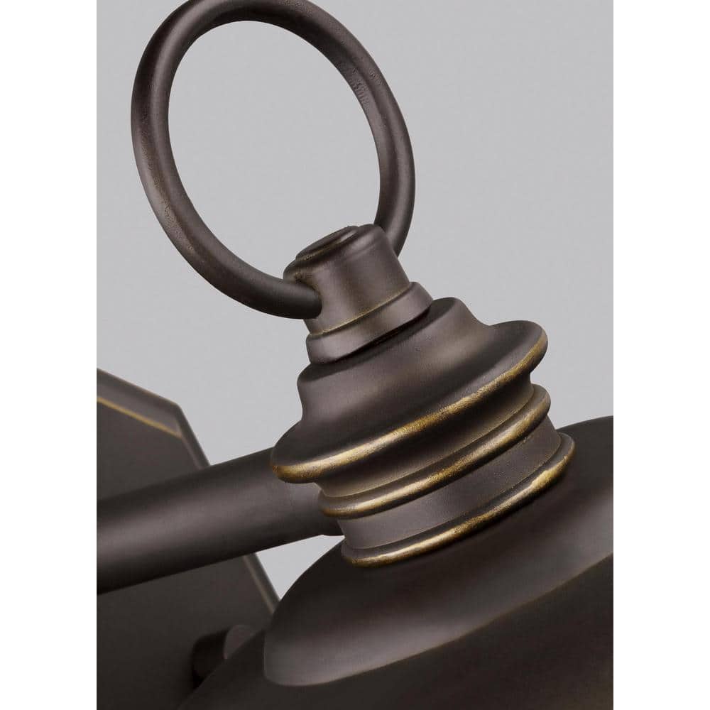 Calder Antique Bronze 12.25" Outdoor Wall Lantern Sconce