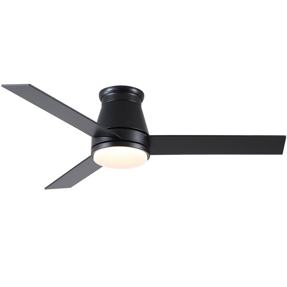 Topsky 48 in. Matte Black Standard Flush Mount LED Ceiling Fan with Light, Remote Included for Living Dinning Room price history on PriceWatchPro