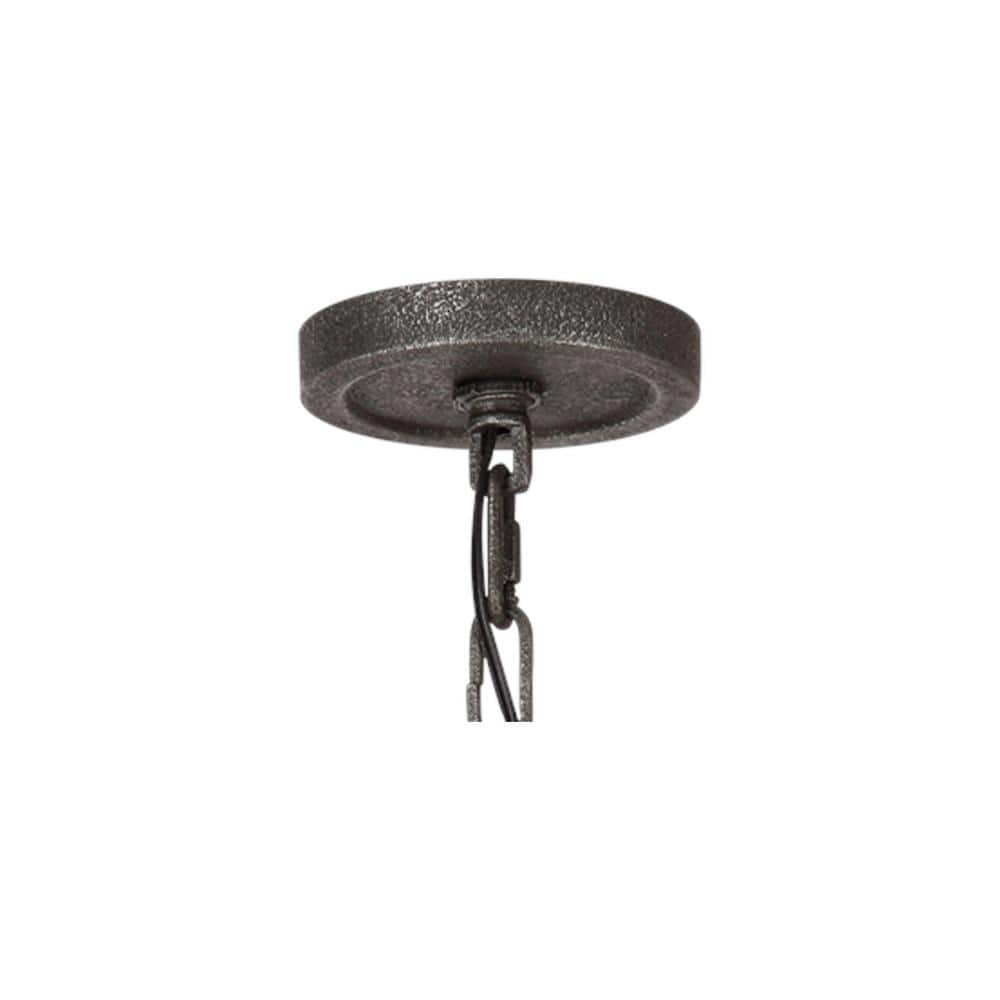 Angelo Distressed Oak & Slate Grey 5-Light Chandelier
