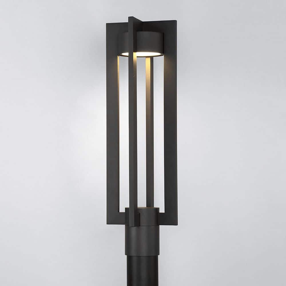Chamber 20" Black LED Outdoor Post Light with Aluminum Frame