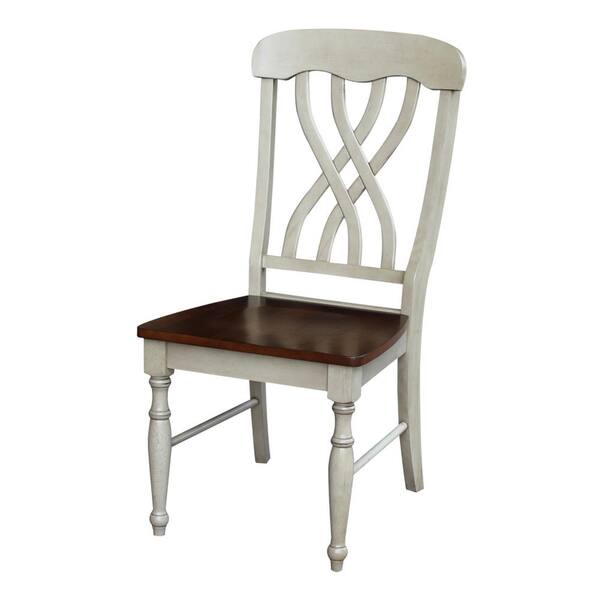 Whitewood Industries Latticeback Willow and Espresso Wood Dining Chair