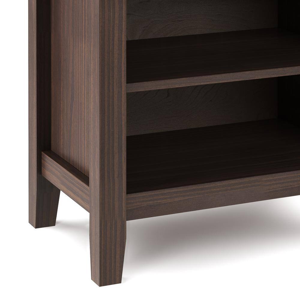 Warm Walnut Brown 24" Nightstand with Drawer and Shelf