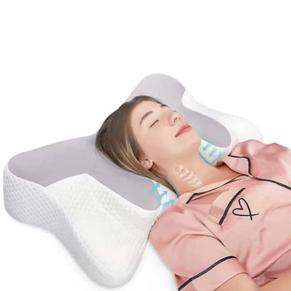 Ergonomic Memory Foam Contour Neck Support Pillows with Breathable