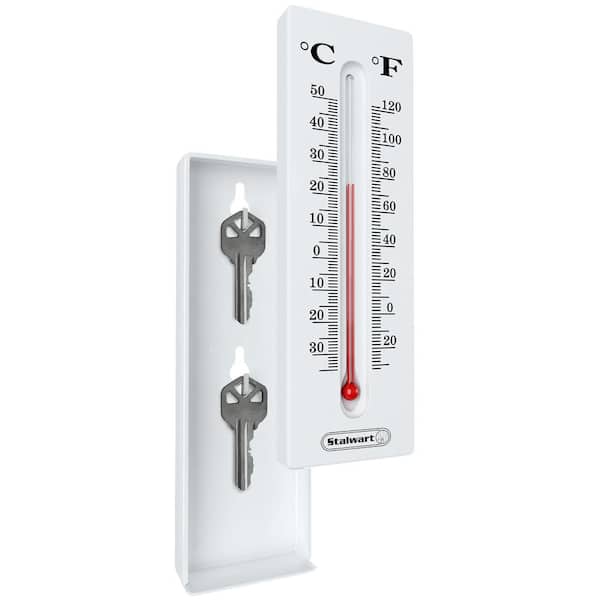 Stalwart 0.03 cu. ft. Thermometer Hide Safe Key, White