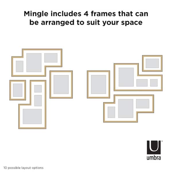 Umbra Mingle Gallery Natural Framed Photo Display (Set of 4) 1015592-1104 -  The Home Depot