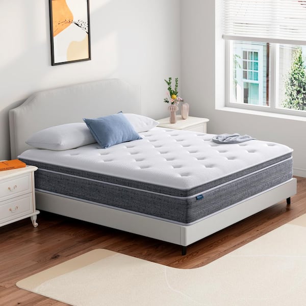 PICCHESS Full Medium Innerspring Hybrid 12 in. Bed-in-a-Box Mattress HD ...