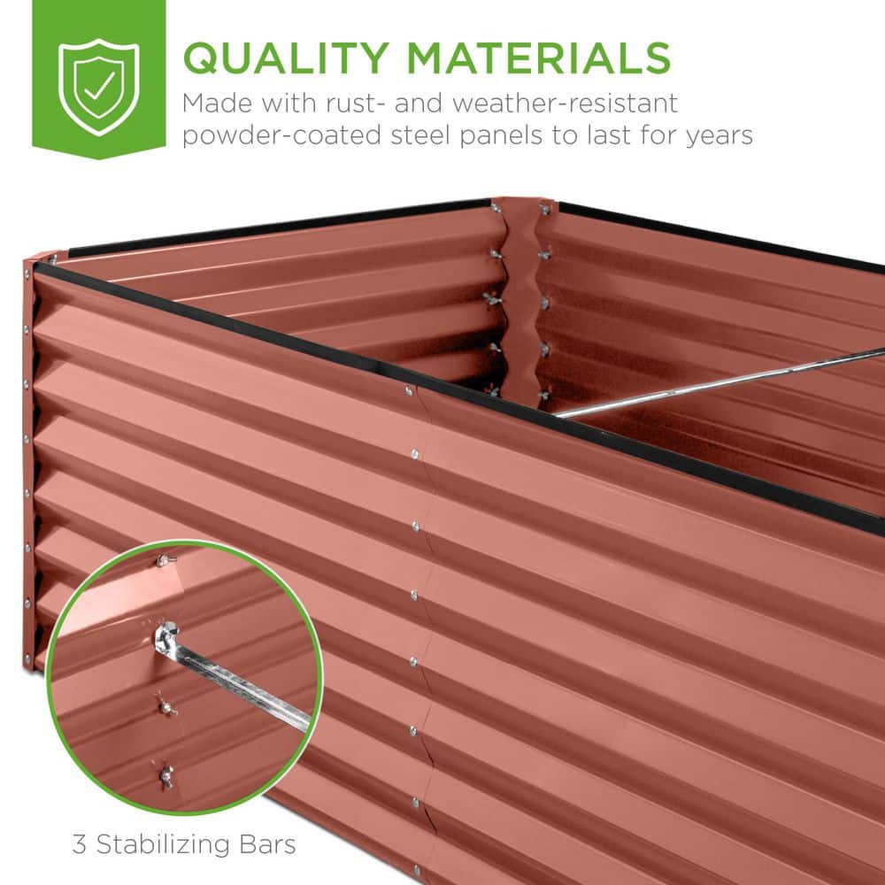 Terracotta Outdoor Steel Raised Garden Bed SKY7332