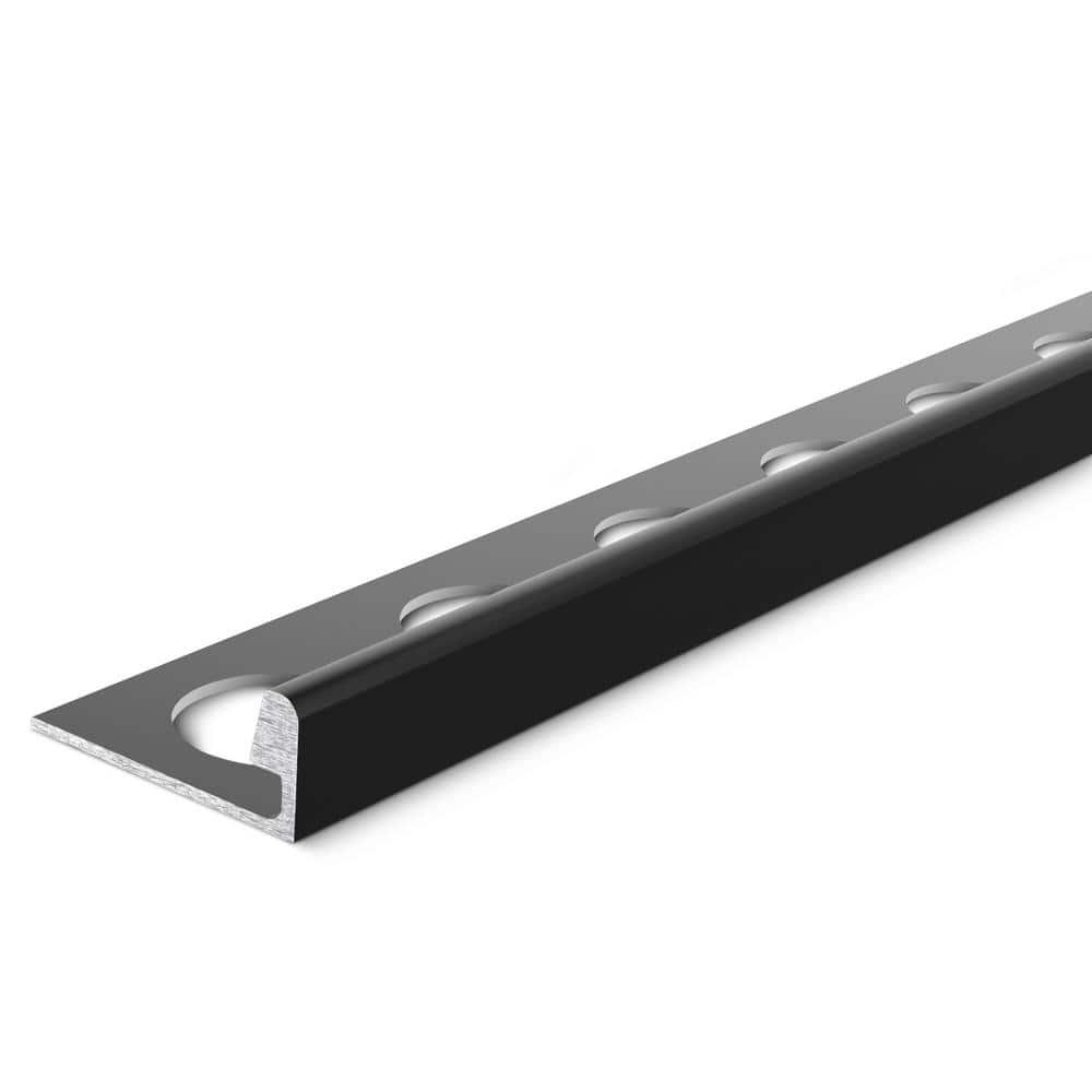 Matte Black 1/2 in. x 98.5 in. Aluminum L-Shaped Tile Edging Trim price history on PriceWatchPro