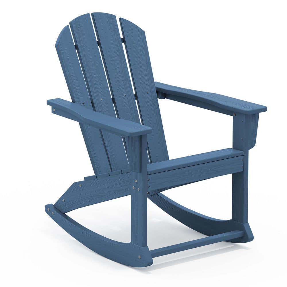 Navy Blue HDPE Plastic Wooden Outdoor Rocking Chair price history on PriceWatchPro