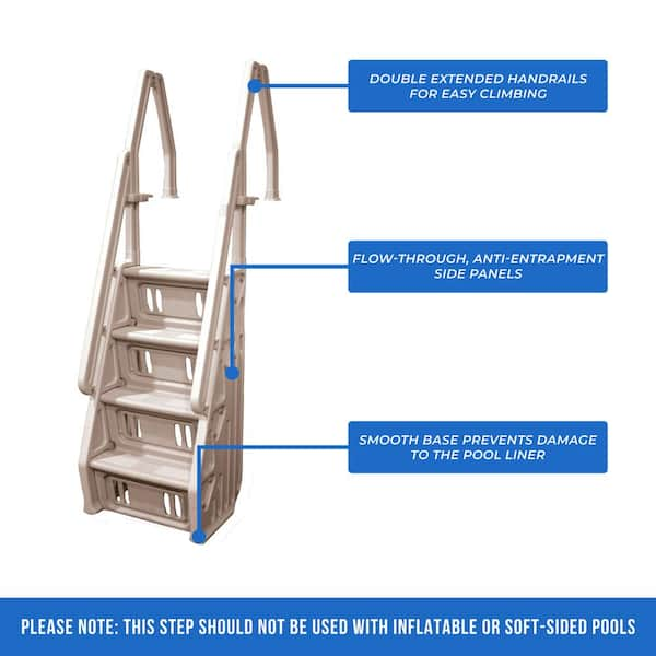 Vinyl Works In Step Above Ground Swimming Pool Ladder & Protective