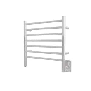 Radiant Small 7-Bar Plug-in with Hardwired kit Electric Towel Warmer in Polished Stainless Steel
