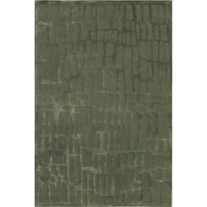 Belen Forest Green 4 ft. x 6 ft. Modern Abstract Area Rug