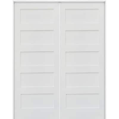 5 Panel - Primed - Prehung Doors - Interior & Closet Doors - The Home Depot