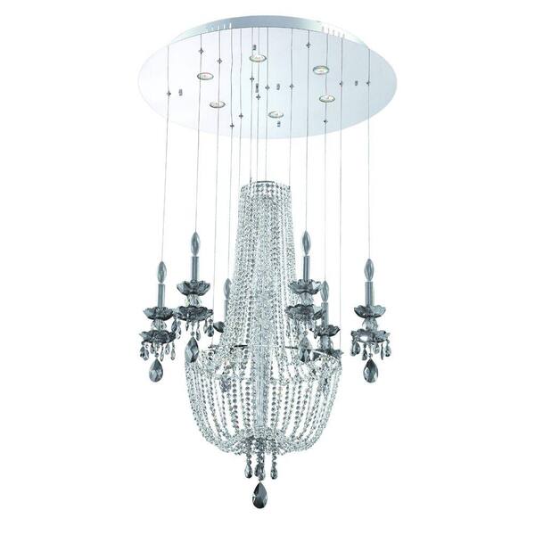 Eurofase Opera Collection 6-Light Chrome Chandlier-DISCONTINUED