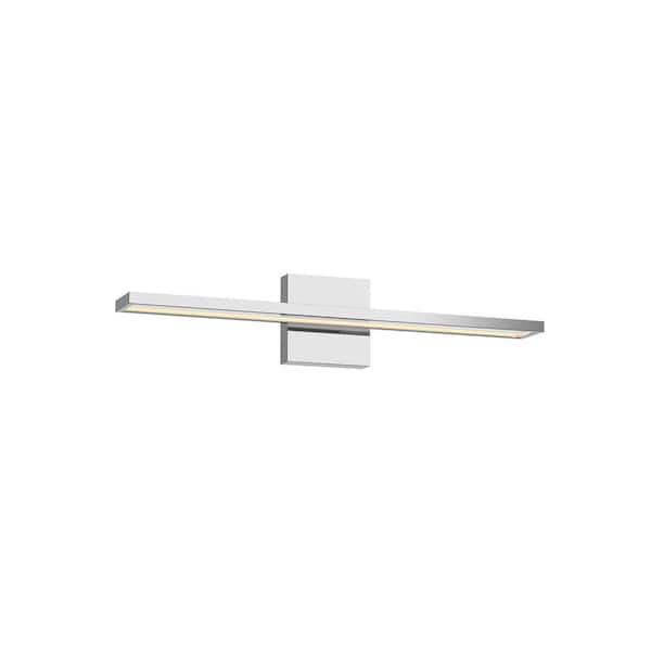 KUZCO Brio 24-in 1 Light 22-Watt Chrome Integrated LED Vanity Light