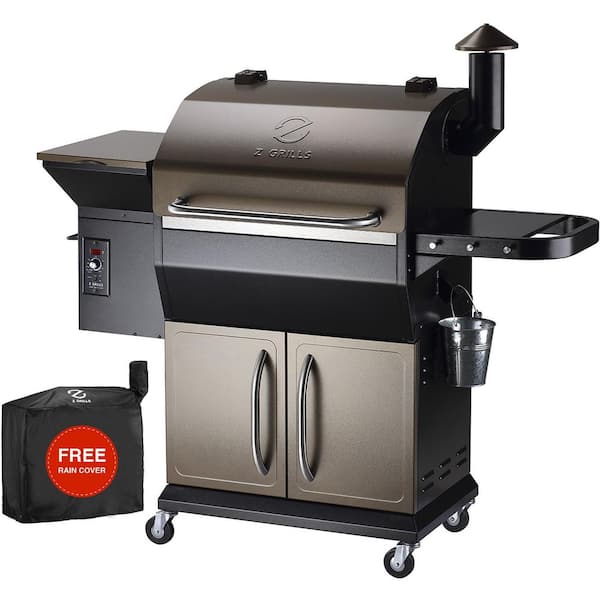 variabel overdrive Bliv oppe Z GRILLS 1060 sq. in. Pellet Grill and Smoker with cabinet storage, Bronze  ZPG-1000D - The Home Depot