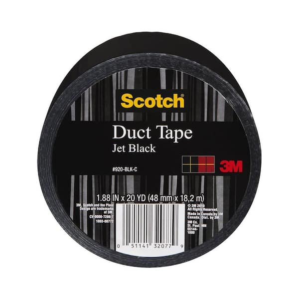 Scotch 1.88 in. x 20 yds. Black Duct Tape (Case of 6) 920-BLK-C - The ...