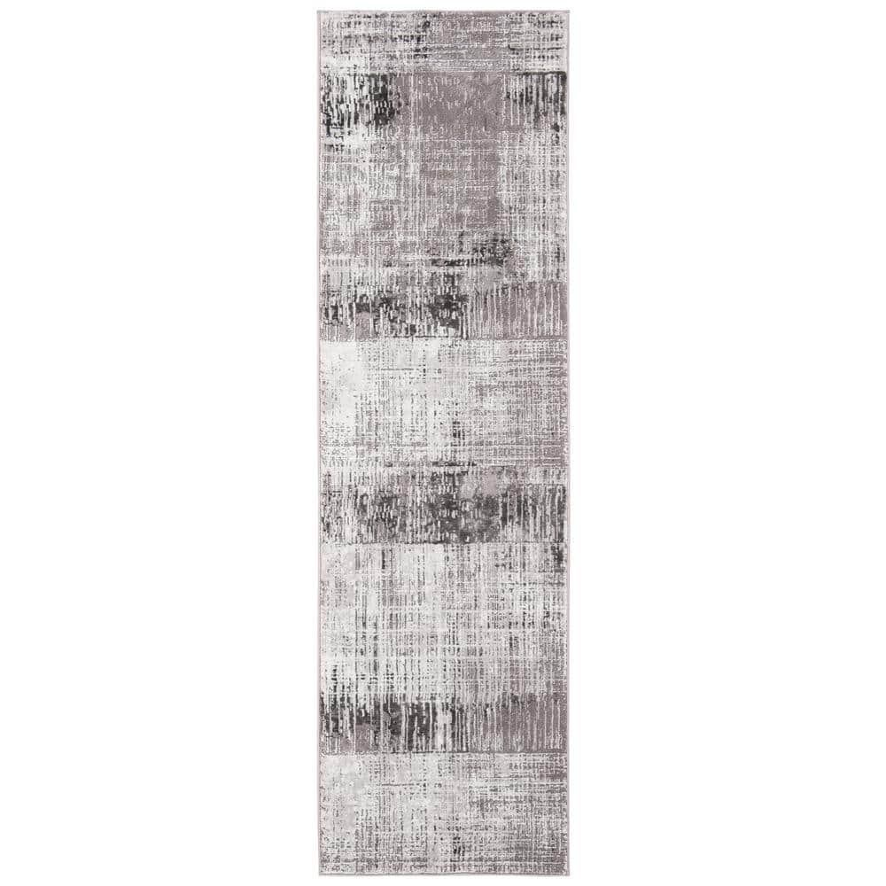 Craft Gray/Dark Gray 2 ft. x 8 ft. Plaid Abstract Runner Rug price history on PriceWatchPro