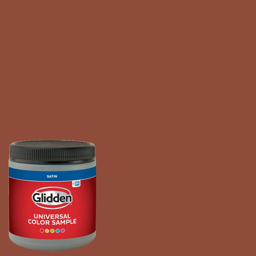 Glidden 8 oz. PPG10677 Burled Redwood Satin Interior Paint Sample PPG10677P16SA The Home Depot