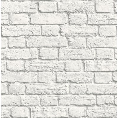 White Brick Wallpaper Home Decor The Home Depot