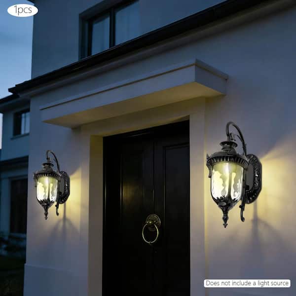 OUKANING 1-Light Black Retro Outdoor/Indoor Waterproof Lantern